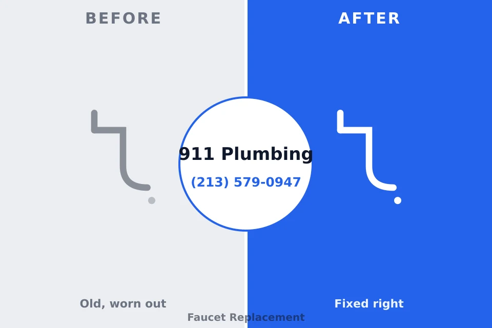 Before and after: plumbing company Ball, LA